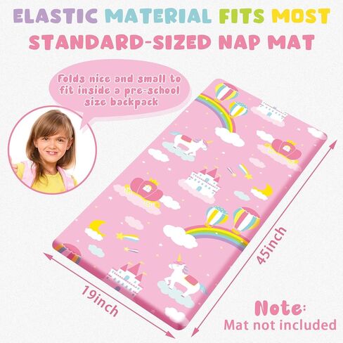 Mixweer 4 قطع من ملاءات سرير الأطفال للرعاية النهارية للأطفال الصغار ومرحلة ما قبل المدرسة مقاس 19 × 45 بوصة، ملاءة حصيرة قيلولة جاهزة للفتيات، غطاء وسادة قيلولة ناعم قابل للتنفس، ملاءة سرير قياسية للرعاية النهارية in Kuwait