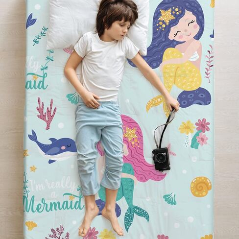 Mixweer 4 قطع من ملاءات سرير الأطفال للرعاية النهارية للأطفال الصغار ومرحلة ما قبل المدرسة مقاس 19 × 45 بوصة، ملاءة حصيرة قيلولة جاهزة للفتيات، غطاء وسادة قيلولة ناعم قابل للتنفس، ملاءة سرير قياسية للرعاية النهارية in Kuwait