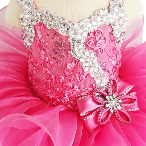 Jenniferwu Infant Toddler Baby Newborn Little Girl's Pageant Party Birthday Dress Beaded Dress in Saudi Arabia