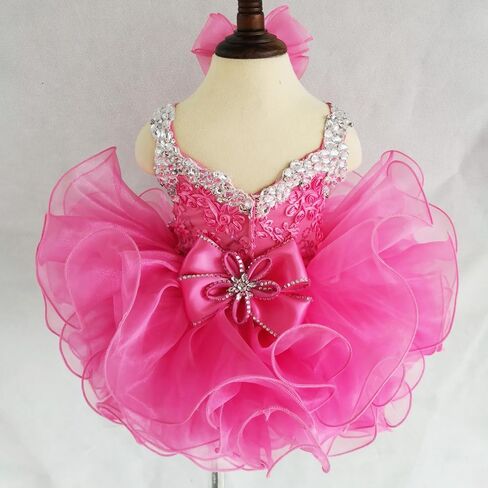 Jenniferwu Infant Toddler Baby Newborn Little Girl's Pageant Party Birthday Dress Beaded Dress in Saudi Arabia