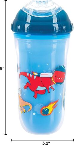 Nuby 9 oz No-Spill Insulated Cool Sipper, Teal in Saudi Arabia