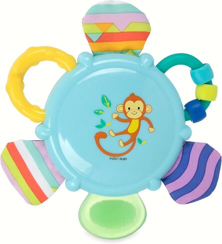 Nuby Look-at-Me Mirror Teether Toy, Colors May Vary in Saudi Arabia