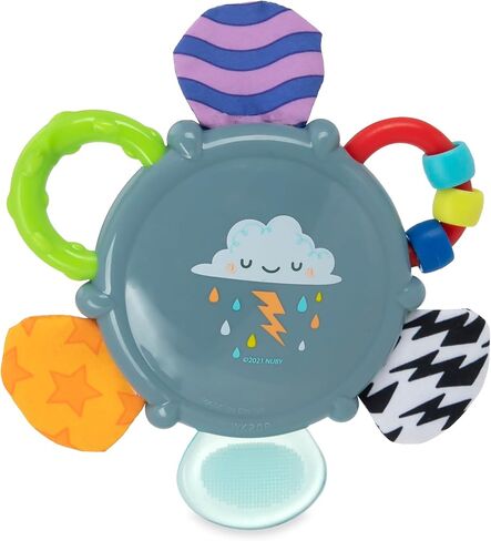Nuby Look-at-Me Mirror Teether Toy, Colors May Vary in Saudi Arabia