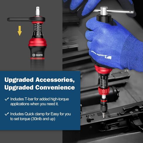 Torque Screwdriver, 10-60 in.lb, 64 Pcs Inch Pound Torque Wrench Screwdriver Set for Maintenance with T-bar Handle, Flat, Hex, Torx, and Phillips Bits, For Tools, Bike Repairing and Mounting in Saudi Arabia