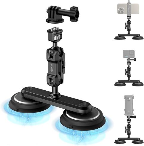 SMALLRIG Triple Magnetic Camera Mount for Gopro, Car Camera Mount Outside for Action Cameras, with Anti Deflection Pin Ball Head 4468 in Saudi Arabia