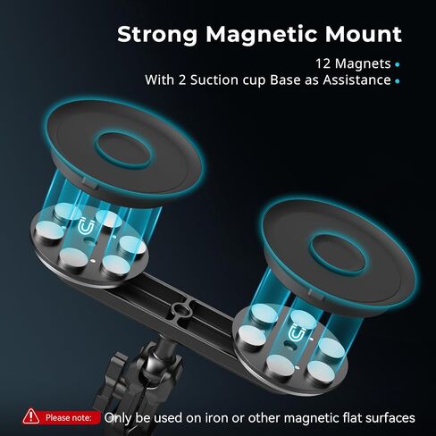SMALLRIG Triple Magnetic Camera Mount for Gopro, Car Camera Mount Outside for Action Cameras, with Anti Deflection Pin Ball Head 4468 in Saudi Arabia