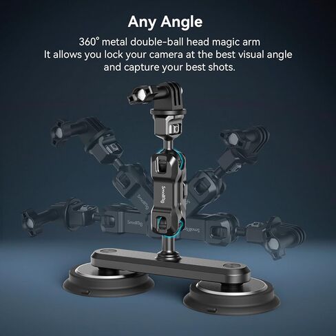 SMALLRIG Triple Magnetic Camera Mount for Gopro, Car Camera Mount Outside for Action Cameras, with Anti Deflection Pin Ball Head 4468 in Saudi Arabia