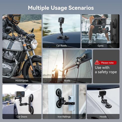 SMALLRIG Triple Magnetic Camera Mount for Gopro, Car Camera Mount Outside for Action Cameras, with Anti Deflection Pin Ball Head 4468 in Saudi Arabia
