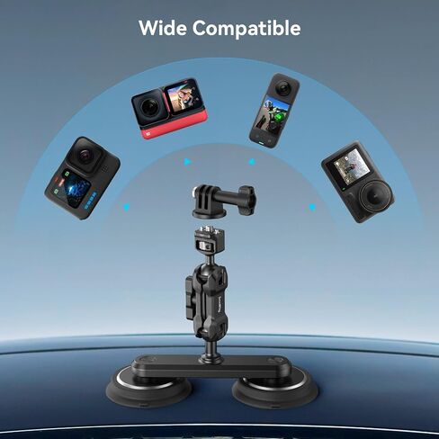 SMALLRIG Triple Magnetic Camera Mount for Gopro, Car Camera Mount Outside for Action Cameras, with Anti Deflection Pin Ball Head 4468 in Saudi Arabia
