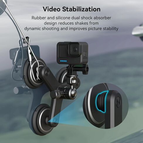 SMALLRIG Triple Magnetic Camera Mount for Gopro, Car Camera Mount Outside for Action Cameras, with Anti Deflection Pin Ball Head 4468 in Saudi Arabia