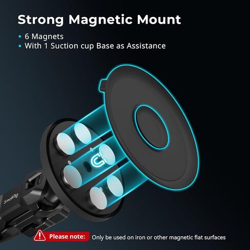 SMALLRIG Triple Magnetic Camera Mount for Gopro, Car Camera Mount Outside for Action Cameras, with Anti Deflection Pin Ball Head 4468 in Saudi Arabia