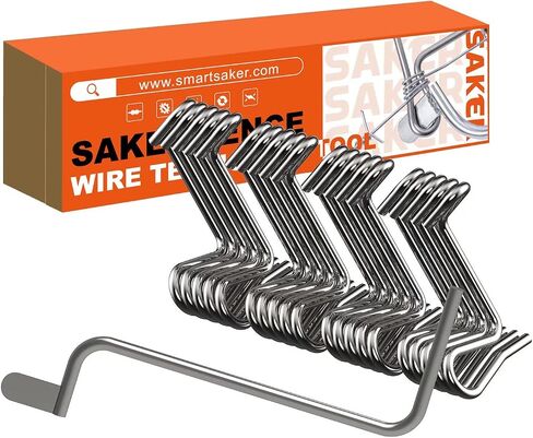 Saker Fence Wire Tensioning Tool for Turnbuckles Barb Wire Tensioner with 304 Stainless Steel for Fast Tighting Metal Fence Post and Garden Fence Wire(20 PCS+Tighteners Handle) in Saudi Arabia