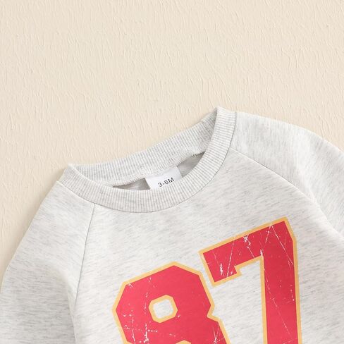 Newborn Infant Baby Boy Girl Football Clothes Long Sleeve Crewneck Romper Chiefs Jumpsuit Fall One Piece Outfit in Kuwait