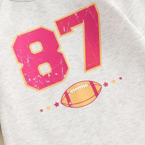 Newborn Infant Baby Boy Girl Football Clothes Long Sleeve Crewneck Romper Chiefs Jumpsuit Fall One Piece Outfit in Kuwait
