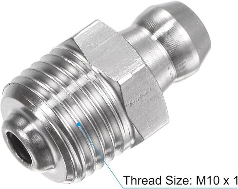 uxcell 304 Stainless Steel Straight Grease Fitting M6 x 1mm Thread Hydraulic Grease Fitting Accessories, 15Pcs in Saudi Arabia