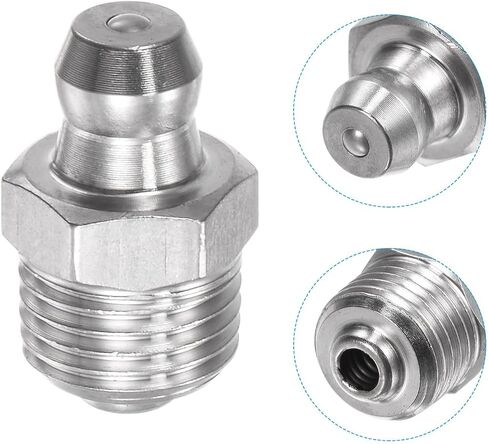 uxcell 304 Stainless Steel Straight Grease Fitting M6 x 1mm Thread Hydraulic Grease Fitting Accessories, 15Pcs in Saudi Arabia