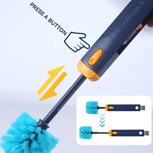 4 in 1 Baby Bottle Brush - 2 Pack Bottle Brush Cleaner with Straw Cleaning Brush, Bottle Cleaner Brush Set for Washing Sport Bottle, Mug, Cup Cover, Bottle Cap in Kuwait