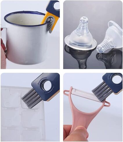 4 in 1 Baby Bottle Brush - 2 Pack Bottle Brush Cleaner with Straw Cleaning Brush, Bottle Cleaner Brush Set for Washing Sport Bottle, Mug, Cup Cover, Bottle Cap in Kuwait