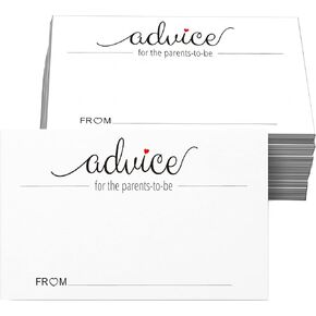 RXBC2011 Advice and Wishes for the parents to be Cards Advice Card for new Mommy and Daddy Adivce Card Baby Wish Card Baby Shower Game Card 3.5 x 2 Inches Pack of 100