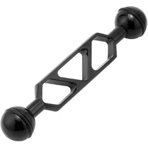 1" Ball to YS Head Adapter with 5'' Extension Arm Aluminum Alloy Underwater Dual Ball Arm for Strobe, Video Light, Diving Tray