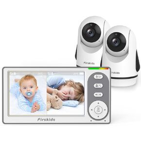 Baby Monitor - 1000ft Long Range Baby Monitor with Camera and Audio No WiFi, Built in 3500mAh Battery,Auto Night Vision, Temperature, 2-Way Talk, 8 Lullabies, 4.3'' Screen