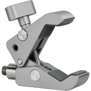 Claw Clamp with 1/4" & 3/8" Threaded Holes, Clamp Mount for Micro, Mini, Avant, Pro lights and Accessories, Suitable for Light Stands and V-Mount Ballhead Tripod Adapter