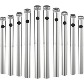 Aopin Diamond Drill Bits Core Drill Bits Hole Saw Kit 4mm(5/32inch) for Glass, Ceramics, Porcelain, Marble, Carbon Steel, 10Pcs