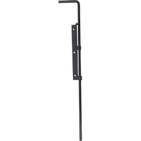 Heavy Duty Drop Rod - Adjust-A-Gate Pin Latch Drop Rod for Double Drive Gates - Black (30in. High rod)