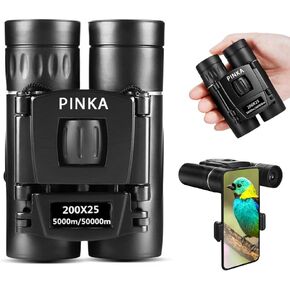 مناظير مدمجة عالية القوة 200 × 25 مع رؤية واضحة في الإضاءة المنخفضة، منظار كبير مقاوم للماء للبالغين والأطفال، مناظير عالية القوة سهلة التركيز لمشاهدة الطيور، في الهواء الطلق، الصيد، السفر in Kuwait