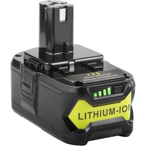 ARyee 2Pack 6.0A 18V Replace for Ryobi 18V Battery for Ryobi ONE+ 18V Lithium Battery P108 P102 P103 P104 P105 P107 P109 P122 P190 and P117 Battery Charger for 18V Ryobi Battery