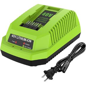 40V Charger Replacement Greenworks 40V Battery Charger Compatible with G-MAX 40V Battery 29462 and 29472 for Greenworks 40V Lithium-Ion Battery Charger