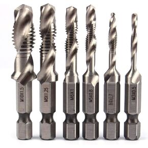 1pcs M10 HSS 1/4" Hex Shank Drill Tap Taper Drill Bits for Power Tool Part