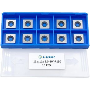 11mm Square with 6"Radius Carbide Inserts Cutters 11×11×2.0mm-R150 Replacement for Woodworking Fits SpiralHelical Planer Cutter Head Lathe Turning Tools, 3pcs