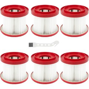 49-90-1900 Replacement HEPA Filter Compatible With Milwaukee Vacuum Filter,m18 vacuum filter,0880-20,0780-20,6 pack