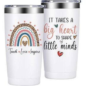 Teacher Gifts for Women, Men, Teacher Appreciation Gifts from Students, Teacher Christmas Gifts, Teacher Birthday Gifts, Back to School Gifts, 20oz Insulated Teacher Tumbler Coffee Cup
