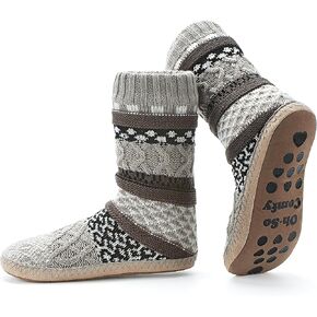 Women's Slipper Socks, Warm Fuzzy House Boots, Winter Fluffy Indoor Shoes, Cozy Christmas Gifts Unique