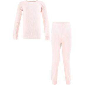 Hudson Baby Unisex Baby Thermal Long Underwear Set, Soft Pink