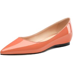 AMBELIGHT Comfy Flats for Women Pointed Toe Slip On Pumps Business Dress Shoe
