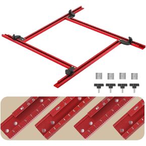 Adjustable Router Jigs and Templates Guide, Juice Groove Router Jig for Creating Square and Rectangular Recesses Slots and Face Panel, Router Guides for Woodworking, Working Area 23.6 x 23.6 inch in Saudi Arabia