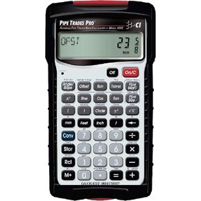 Calculated Industries 4095 Pipe Trades Pro Advanced Pipe Layout and Design Math Calculator Tool for Pipefitters, Steamfitters, Sprinklerfitters and Welders | Built-in Pipe Data for 7 Materials , White