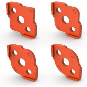 8 Radius Corners Router Jig Router Templates, High Hardness ABS+CNC Radius Routing Templates, Routing Rounded Corners Router Bit Templates for Woodworking