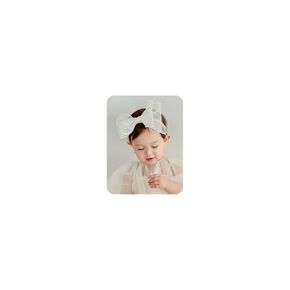 Cute Lace Bow Baby Girls Headbands White Knot Headband Soft Chiffon Hair Band for Newborn Infant Toddler Kids Hair Accessories (White D)