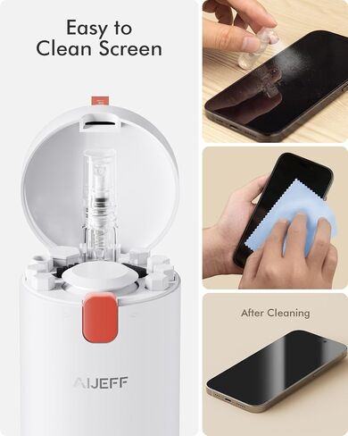 Aijeff Cleaning Kit for iPhone, Airpods, iPad, MacBook, Mac, Keyboard Cleaner with Multifunctional Cleaning Tool for Laptop, Camera, Screen Cleaner Kit with Spray and Microfiber Cloth in Saudi Arabia