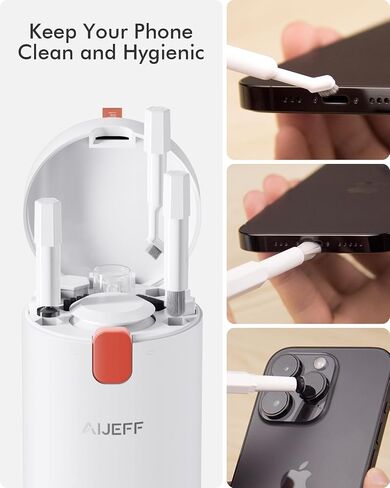 Aijeff Cleaning Kit for iPhone, Airpods, iPad, MacBook, Mac, Keyboard Cleaner with Multifunctional Cleaning Tool for Laptop, Camera, Screen Cleaner Kit with Spray and Microfiber Cloth in Saudi Arabia