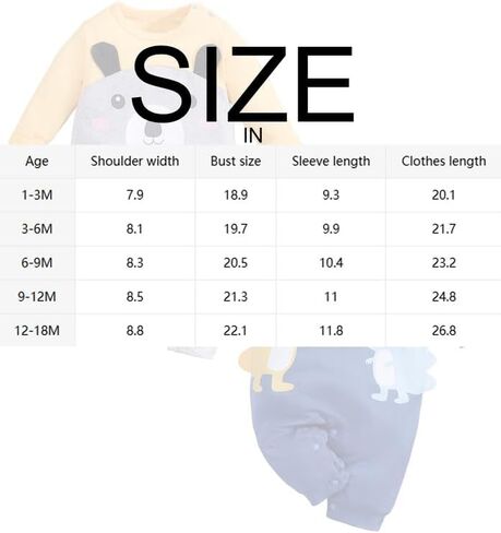 2- Pack Newborn Infant Baby Girls Boys Dinosaur Bear Print Romper Outfit Long Sleeve Jumpsuit Summer Onesie in Saudi Arabia