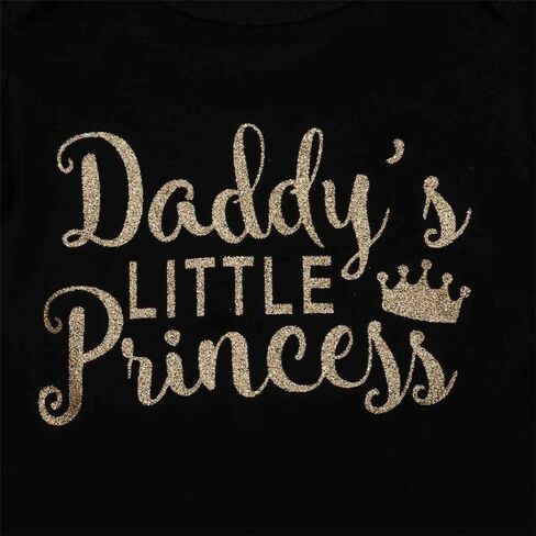 Infant Baby Girls Daddys Letter Playsuit Romper Bodysuit Short Sleeve Shirt in Saudi Arabia