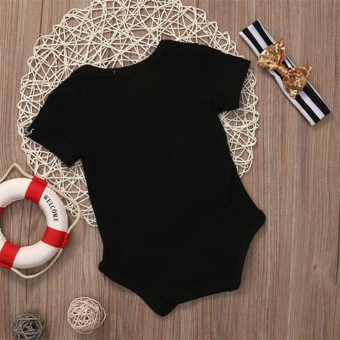 Infant Baby Girls Daddys Letter Playsuit Romper Bodysuit Short Sleeve Shirt in Saudi Arabia