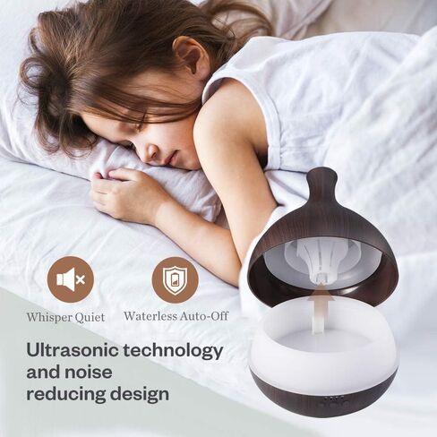 Essential Oil Diffuser,Anjou 500ml Cool Mist Humidifier,One Fill for 12hrs Consistent Scent & Aromatherapy, World's First Diffuser with Patented Oil Flow System for Home & Office,Wood Grain in Saudi Arabia
