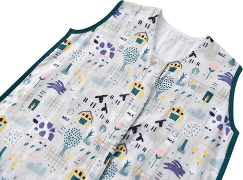 TADO MUSLIN Toddler Sleep Sack 2-4T, 0.5 TOG Lightweight Wearable Blanket for Baby, 100% Organic Cotton Muslin 4 Layers, Sleeveless Sleeping Bag, 2-Way YKK Zipper, OEKO-TEX Certified, Blue Star Moon in Saudi Arabia