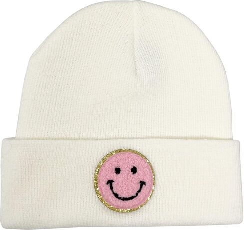 Funky Junque Kids Beanie Toddler Classic Knit Warm Soft Winter Hat with Suede Patch in Saudi Arabia